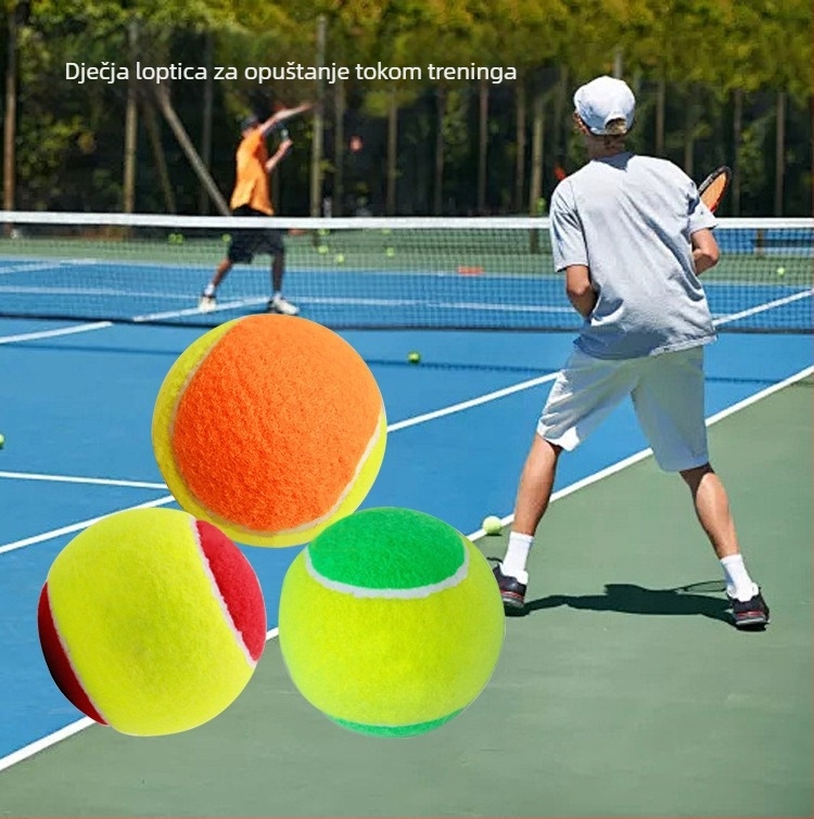Dječja gumena loptica za treniranje tenisa s ispisanim logom, prilagodljiva, za stolni tenis i beach tenis