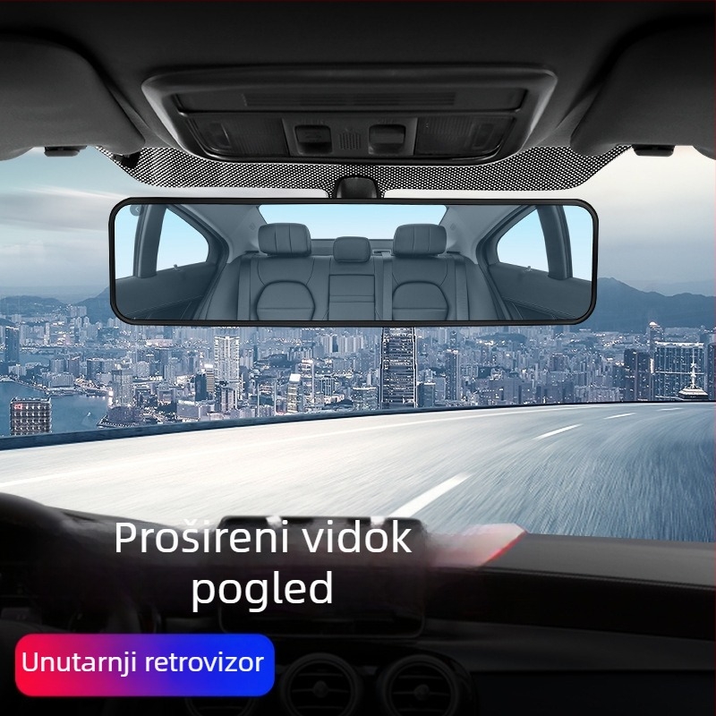 Unutarnje retrovizor za automobil sa širokim vidnim poljem i premazom protiv odsjaja