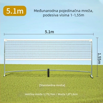 Mreža za badminton i nosač, čelični okvir, marka Double talent, pogodno za stolni tenis i badminton