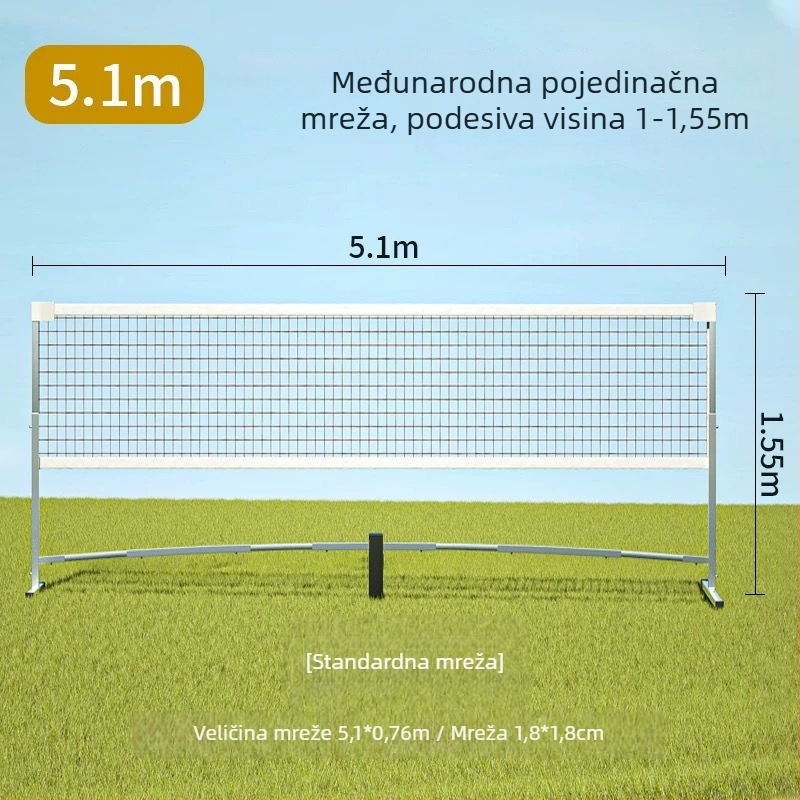 Mreža za badminton i nosač, čelični okvir, marka Double talent, pogodno za stolni tenis i badminton