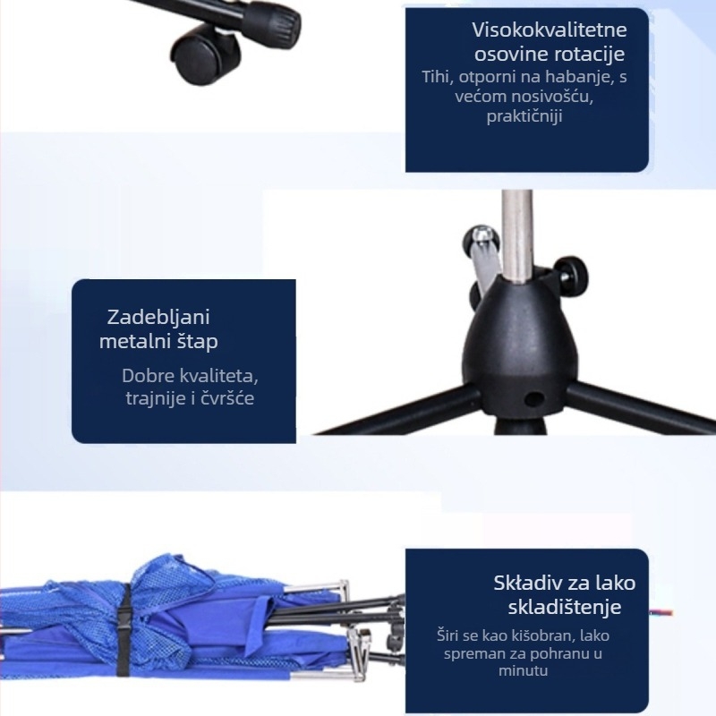 Prijenosni stalak za lopte za stolni tenis sa mrežom za sakupljanje, skupljač više lopti, kompaktnog dizajna