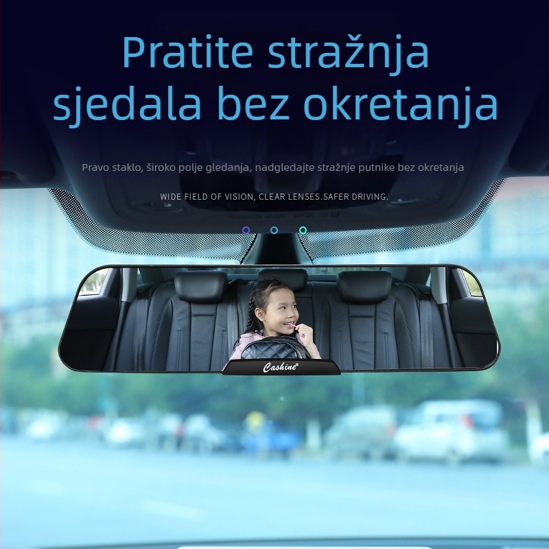 Unutarnji retrovizor automobila s širokim vidnim poljem i antiodsjajnom refleksijom