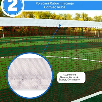 Mreža za badminton, prijenosna, sklopiva, za unutarnju i vanjsku uporabu, natjecateljski standard, Amps brend