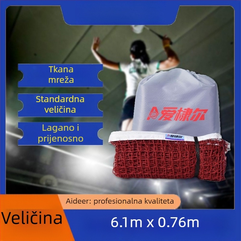 Prijenosna standardna mreža za badminton, sklopiva, za unutarnju i vanjsku upotrebu (Prijenosna; Standardna; Sklopiva; Unutarnja i vanjska upotreba; Mreža za badminton)