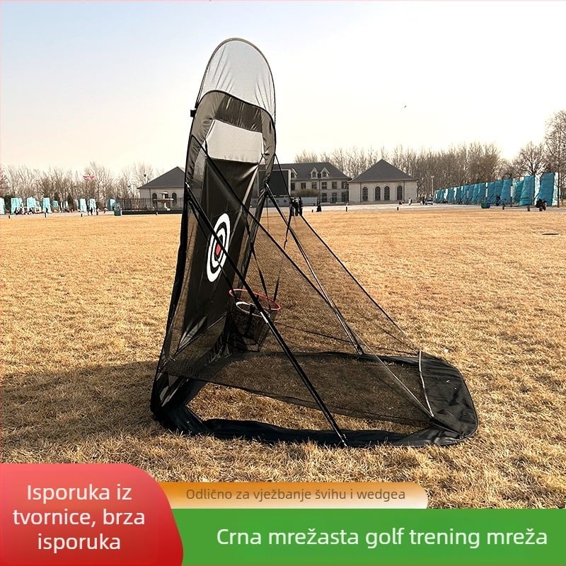 Prijenosna mreža za golf trening s automatskim vraćanjem lopte, za unutarnju i vanjsku upotrebu, mreža od poliestera