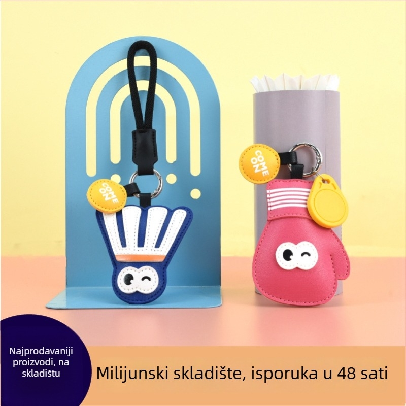 Privjesak za torbu u obliku reketa za stolni tenis, PU materijal, sportski uzorak, street fashion, Eight-door insect society
