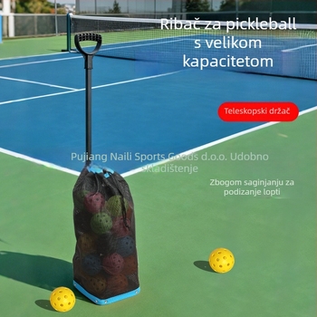 Picker za pickleball lopte, Oxford tkanina + željezna cijev + mreža, Prijenosni zbirac lopti, Višenamjenski, Prilagodljiv logotip