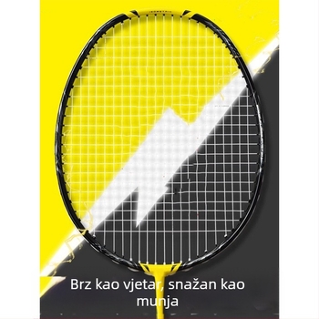 Raketa za badminton — Karbonsko vlakno okvira; Težina 80–84 g; Direktni udarac; Debljina drške: G5; Krutost šipke: Umjerena (Karbonsko vlakno okvir, 80–84 g, Direktan udarac, Debljina drške G5, Krutost šipke Umjerena)