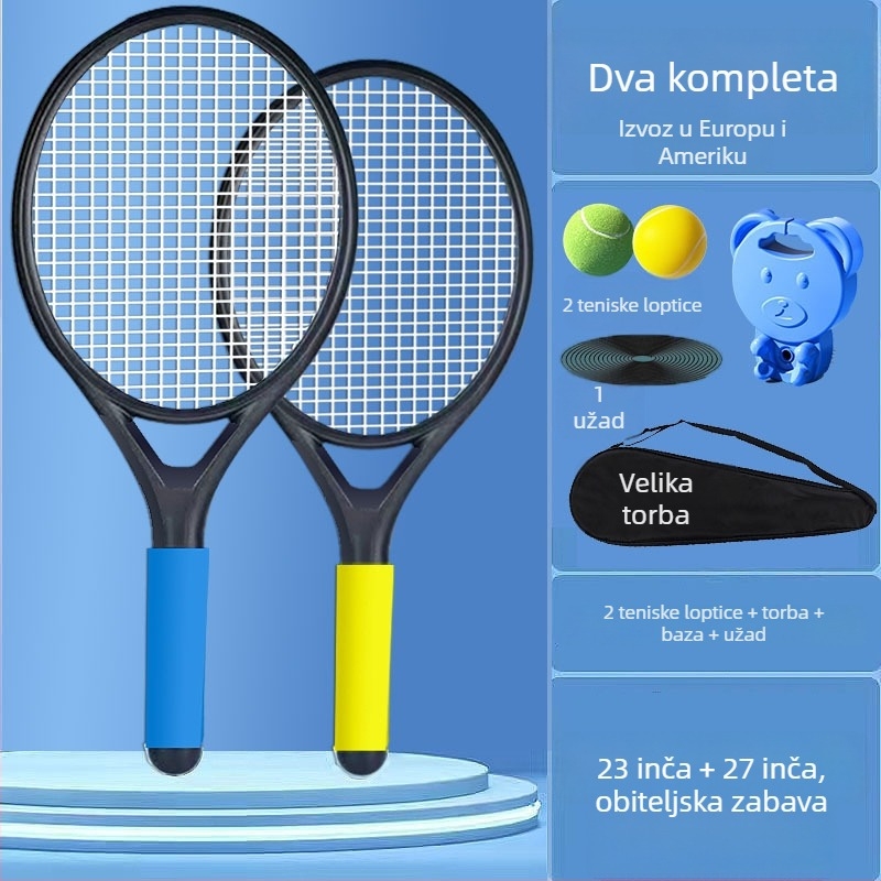 Meipin Dragon Teniski trener — okvir od aluminijske legure, najlonske uzice, samostalni trening s linijom odskoka, set za početnike