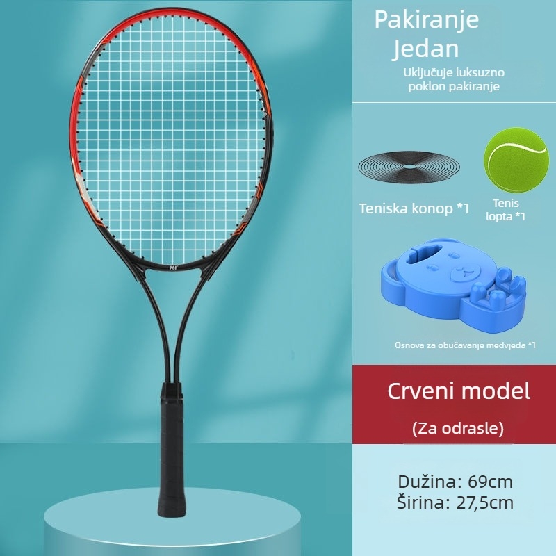 Meipin Dragon Teniski trener — okvir od aluminijske legure, najlonske uzice, samostalni trening s linijom odskoka, set za početnike