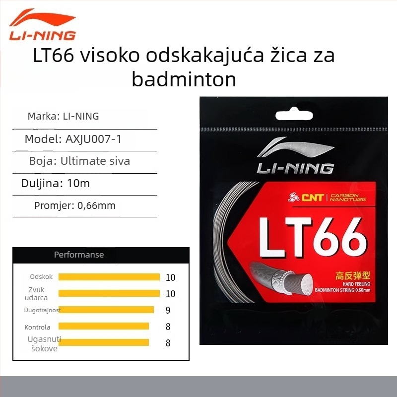 Li-Ning nit za reketa | najlonsko vlakno | badminton | kompatibilno i sa stolnim tenisom