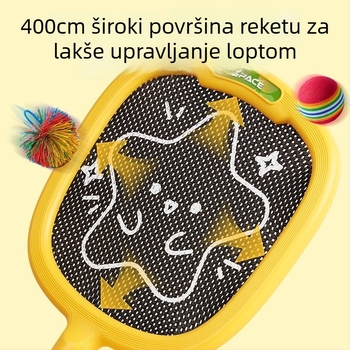 Dječja raketa od karbonskih vlakana za tenis/badminton – trening set za djecu, težina 95–100 g, direktan udarac