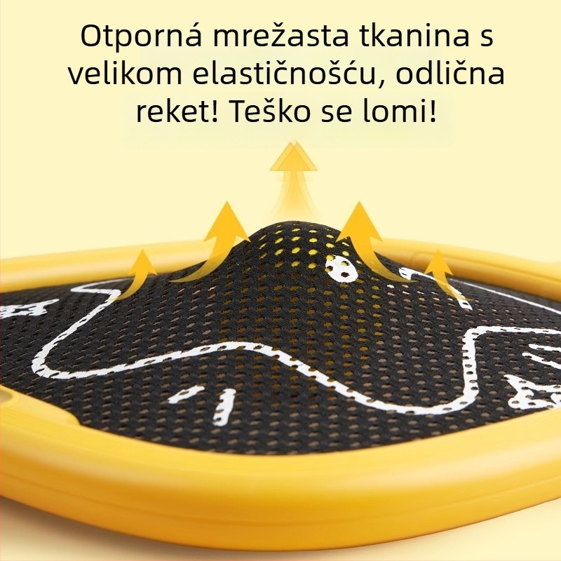 Dječja raketa od karbonskih vlakana za tenis/badminton – trening set za djecu, težina 95–100 g, direktan udarac