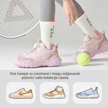Dječje sportske čarape srednje dužine od pamuka, tanke, unisex, za proljeće i jesen, pogodne za vožnju biciklom, tenis, badminton i trčanje