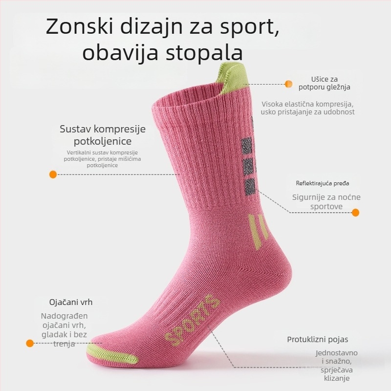 Dječje sportske čarape srednje dužine od pamuka, tanke, unisex, za proljeće i jesen, pogodne za vožnju biciklom, tenis, badminton i trčanje