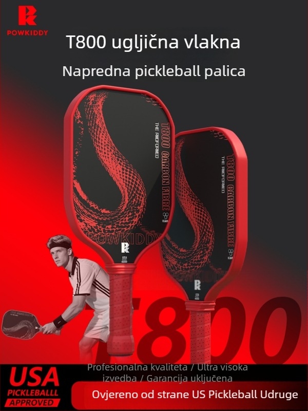 Davis pickleball paleta T800 od karbonskih vlakana, 240 g, ograničeno izdanje