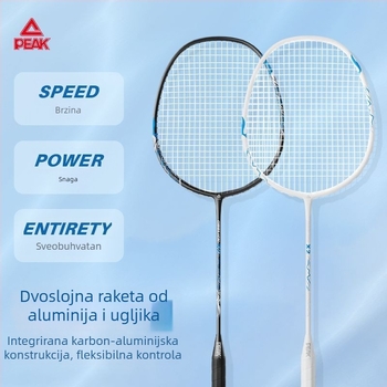 Raketa za badminton – okvir od karbonskih vlakana, težina 85–89 g, direktni udarac, za amatere početnike
