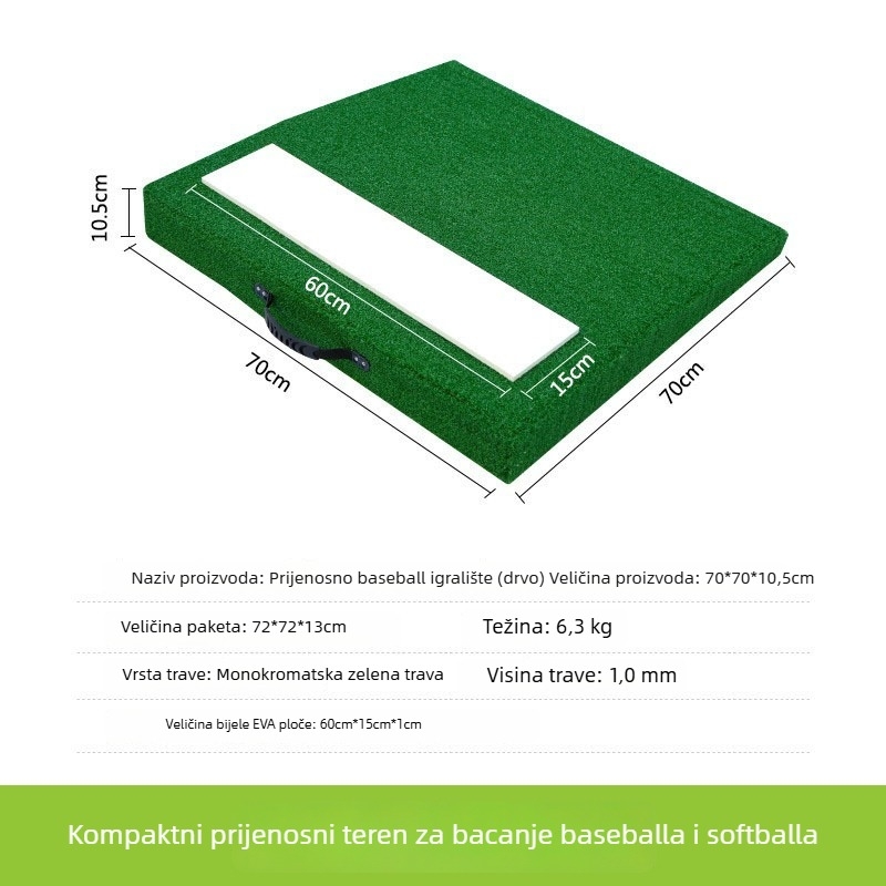 Podloga za trening bacanja za baseball i softball — EVA materijal, marka Merry, Ispis logotipa dostupan, Prilagodba dostupna, Za trening baseballa i softballa