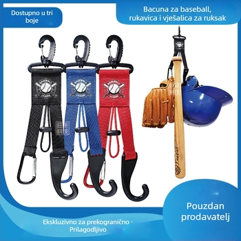 Wanglai Organizator opreme za baseball i softball – kuka za rukavice i kacigu, materijal webbing, otisak loga