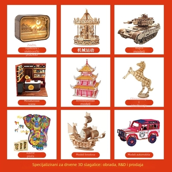 Drveni 3D pinball puzzle za stolnu igru za koncentraciju, DIY prilagodbe, prilagođeni crteži, za uzrast 7–14 godina