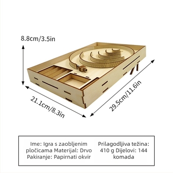 Drveni 3D pinball puzzle za stolnu igru za koncentraciju, DIY prilagodbe, prilagođeni crteži, za uzrast 7–14 godina