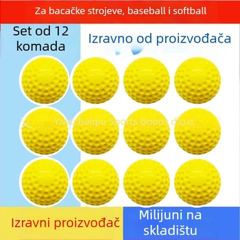 Stroj za trening bacanja baseballa/softbola — PU materijal, dizajn s udubljenim otvorima, mogućnost prilagodbe, tiskani logotip