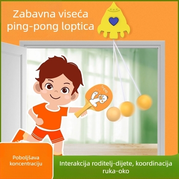 Rocket dječji viseći trener za stolni tenis za unutarnji okvir vrata – interaktivna senzorna igra roditelj-dijete, ABS materijal, kategorija stolni tenis, pogodno za fitness opremu i sportske trendove