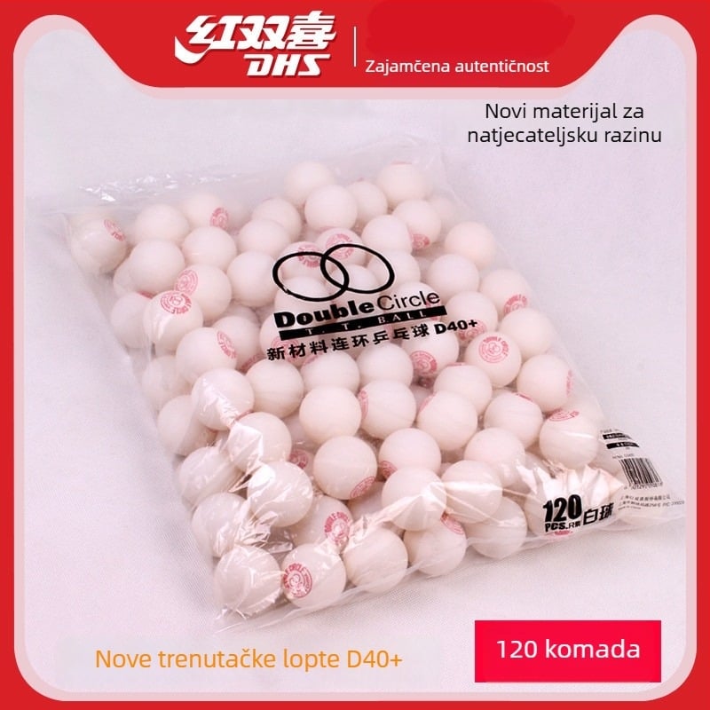 Dhs lopte za stolni tenis - ABS materijal, 120 komada, za trening (stolni tenis i badminton)