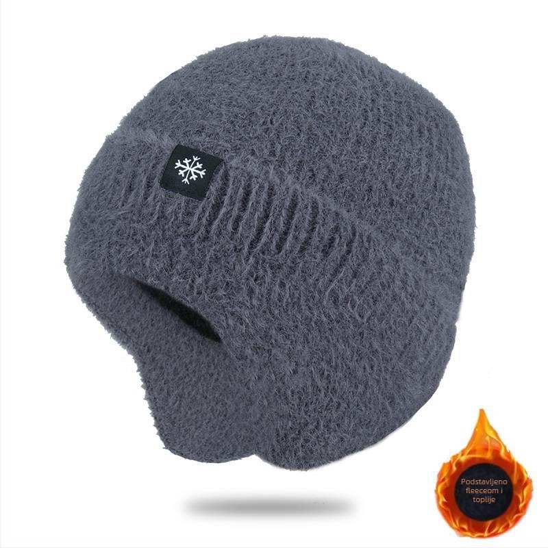 Zimska pletena kapa s zaštitom za uši protiv vjetra, unisex za odrasle, vanjska sportska pokrivalica za glavu, Tingxuan tkanina, uzorak 69850