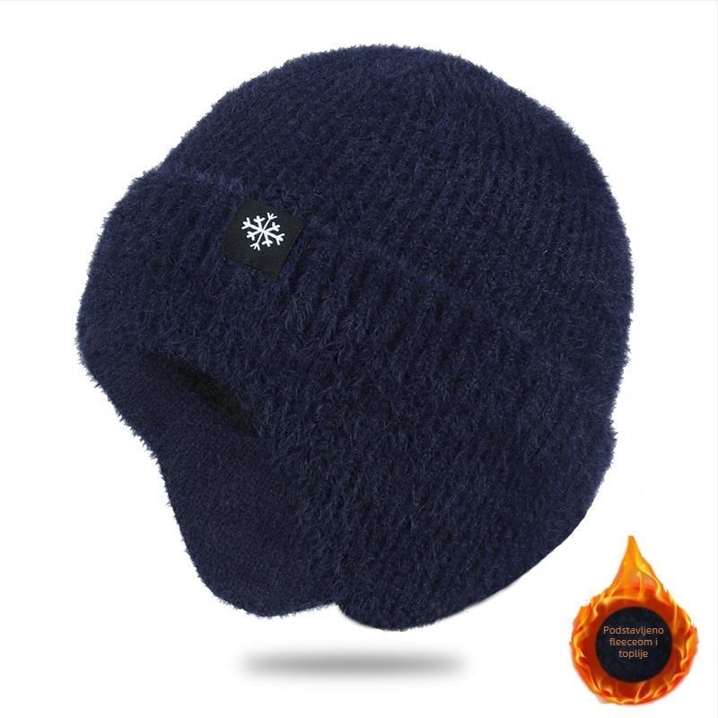 Zimska pletena kapa s zaštitom za uši protiv vjetra, unisex za odrasle, vanjska sportska pokrivalica za glavu, Tingxuan tkanina, uzorak 69850