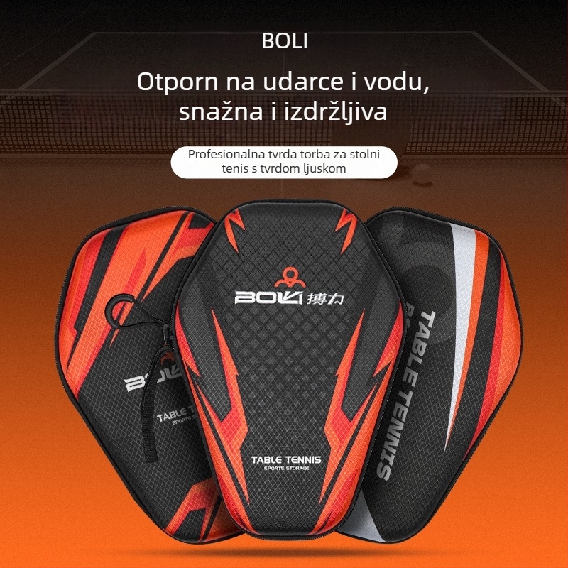 Torba za rekete za stolni tenis s tvrdim kućištem – vodootporna, otporna na prašinu i udarce, za opremu za stolni tenis i badminton