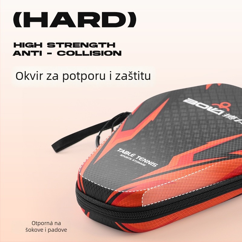 Torba za rekete za stolni tenis s tvrdim kućištem – vodootporna, otporna na prašinu i udarce, za opremu za stolni tenis i badminton