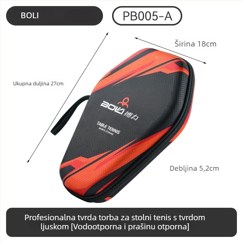 Torba za rekete za stolni tenis s tvrdim kućištem – vodootporna, otporna na prašinu i udarce, za opremu za stolni tenis i badminton