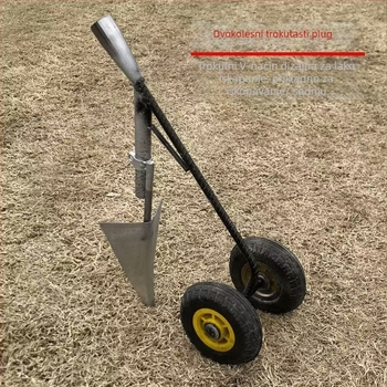 Tri u jednoj: dvokotačna motorno-pomoćna lopata za olakšavanje tla, kopanje kanala i rekultivaciju zemljišta; materijal mesing + električna bijela čelik; srebrna ugravacija; čistoća srebra 98%; izdavanje zima 2022