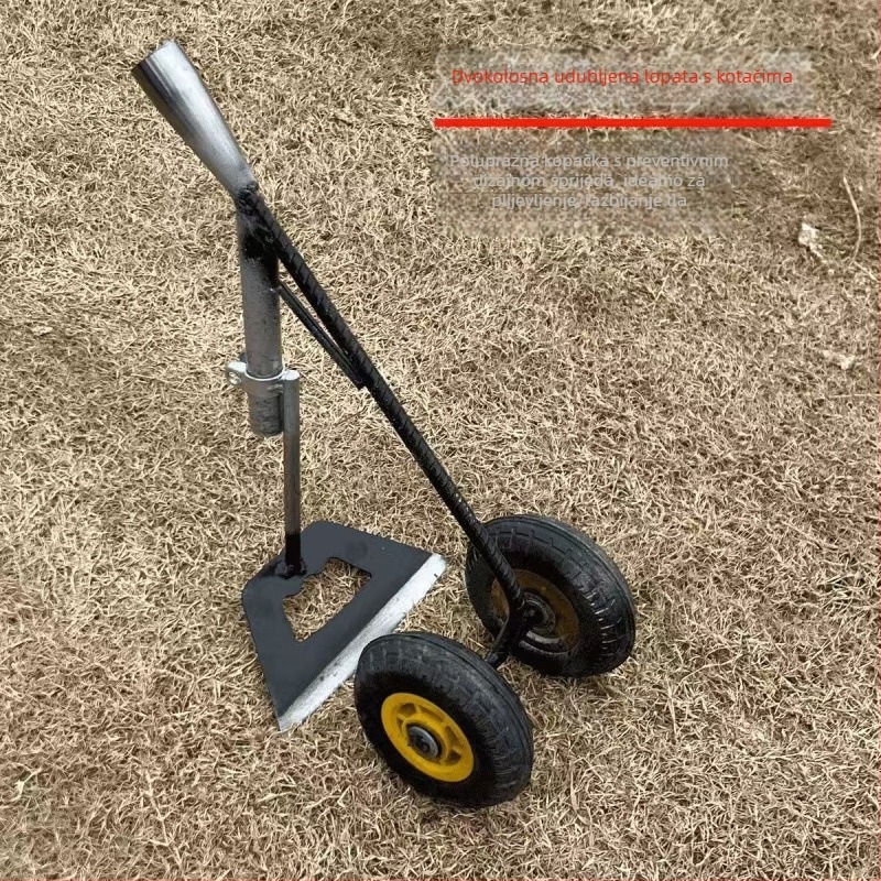 Tri u jednoj: dvokotačna motorno-pomoćna lopata za olakšavanje tla, kopanje kanala i rekultivaciju zemljišta; materijal mesing + električna bijela čelik; srebrna ugravacija; čistoća srebra 98%; izdavanje zima 2022