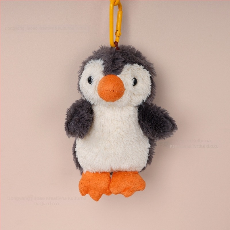 Plišani pingvin privjesak za ključeve – vrlo mekan kratki pliš, punjenje PP pamukom, Unisex