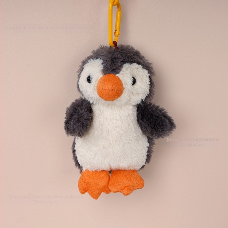 Plišani pingvin privjesak za ključeve – vrlo mekan kratki pliš, punjenje PP pamukom, Unisex
