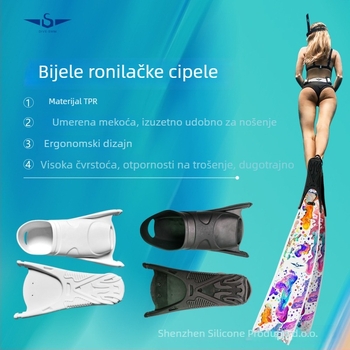 Silicijske plivačke pločice za stopala s kućištima, duga i kratka verzija za ronjenje i plivanje