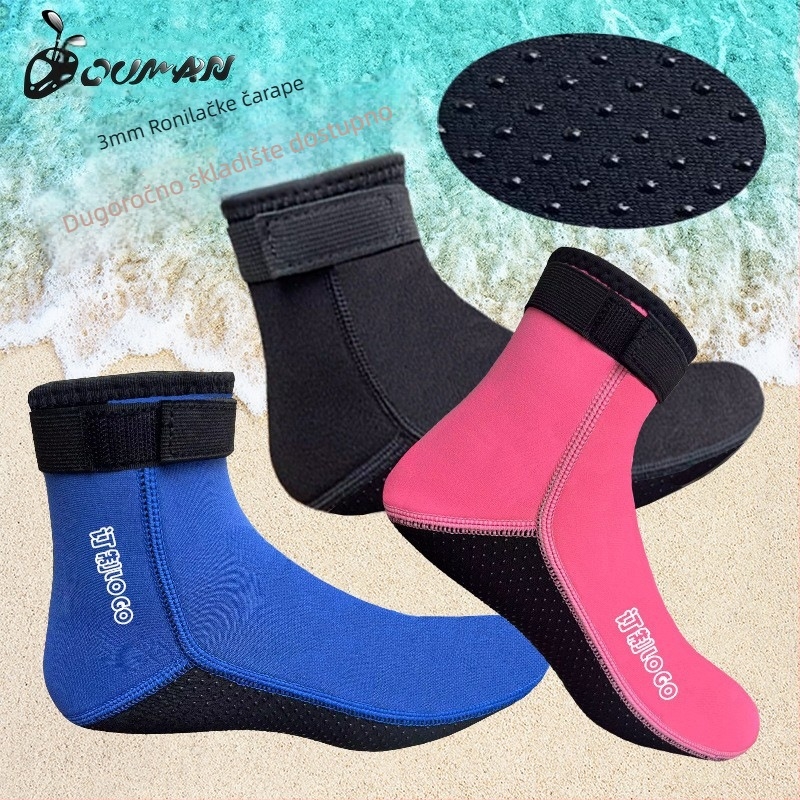 Neopren potapljačke čarape 3 mm, protuklizne, otporne na habanje, zaštita gležnja za zimu