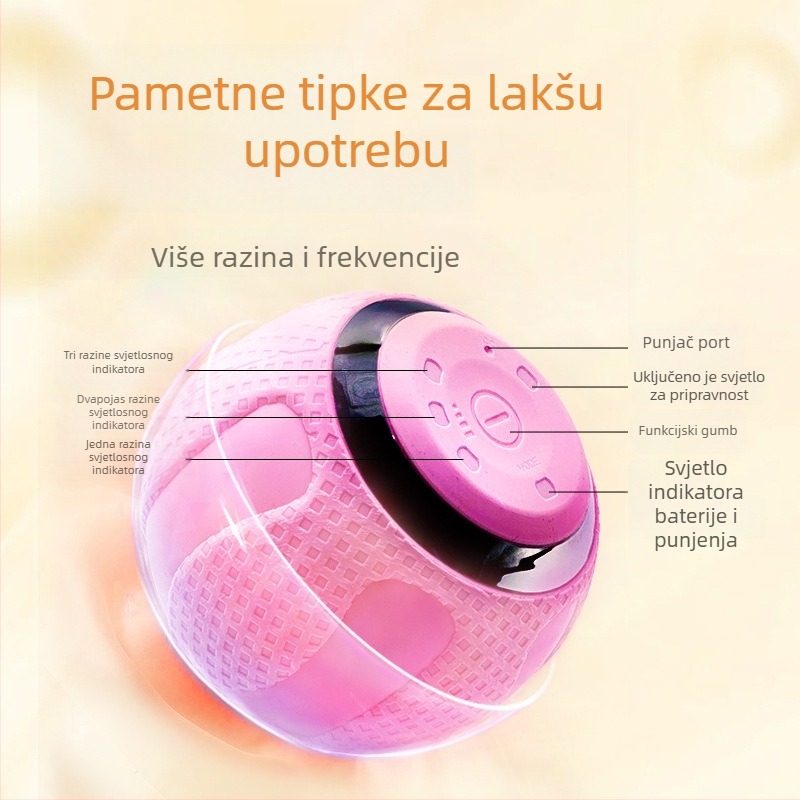 Silikonska joga lopta s vibrirajućim fascijalnim masiranjem za mišiće i tabane, četiri brzine prilagodljive, 330 g