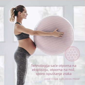 Joga lopta 75 cm, otporna na eksploziju – profesionalni joga uređaj za žene, trudnoća, pilates i fitness
