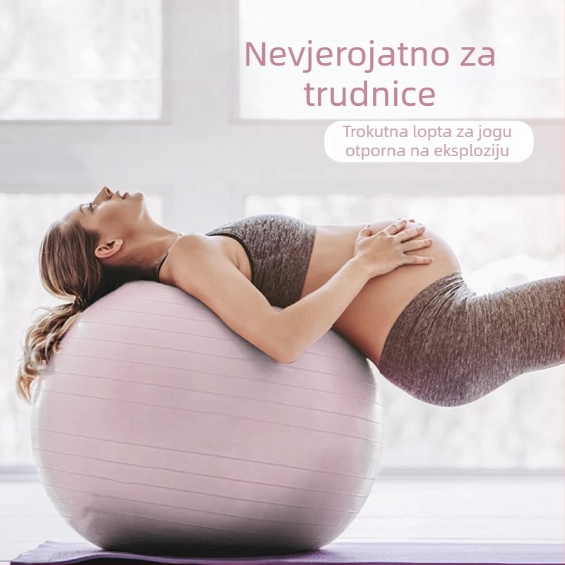 Joga lopta 75 cm, otporna na eksploziju – profesionalni joga uređaj za žene, trudnoća, pilates i fitness