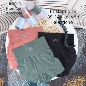 Ženske bezšivne kratke hlače za jogu s visokim strukom, podrška za abdomen, anti-prozirnost, od najlona (boxer briefs)