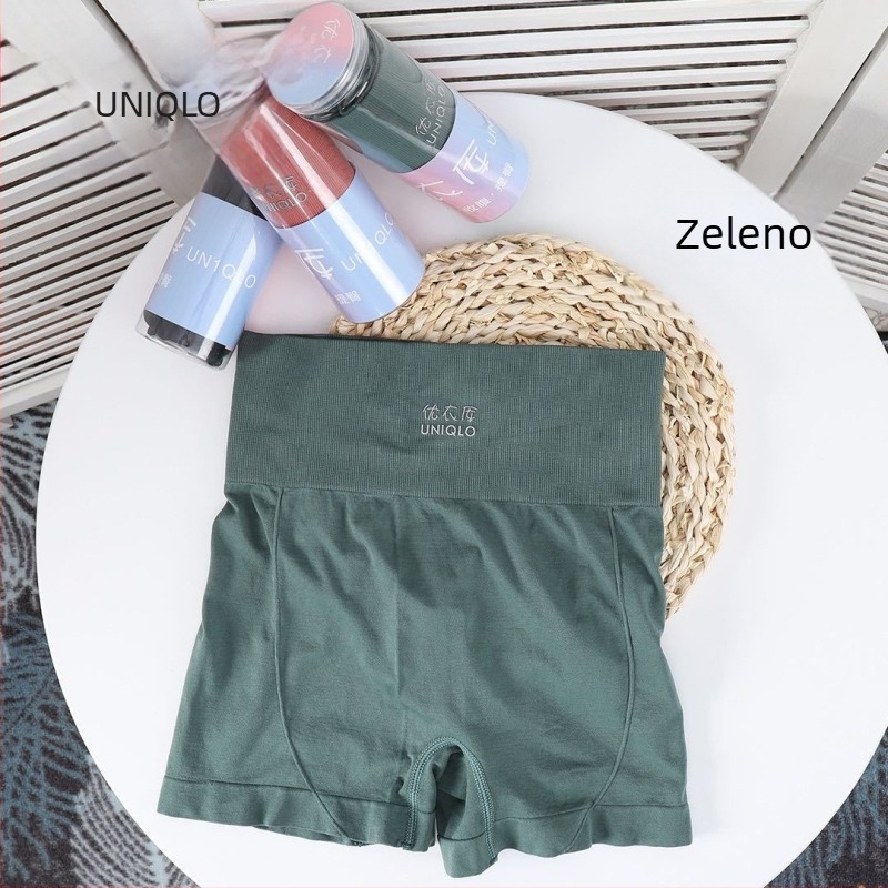 Ženske bezšivne kratke hlače za jogu s visokim strukom, podrška za abdomen, anti-prozirnost, od najlona (boxer briefs)