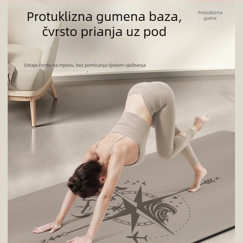 Nova 3. generacija PU joga podloge s kokosovom ljuskom, šareni gumeni blok protiv sklizanja za trening
