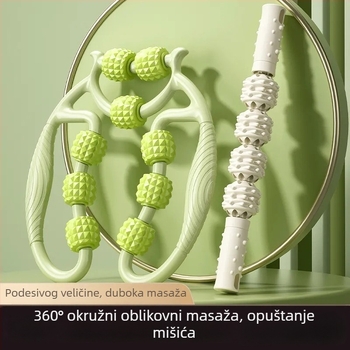 Set opreme za jogu za žene – pjenasti valjak, elastična traka za noge, kućna masažno-fitness oprema