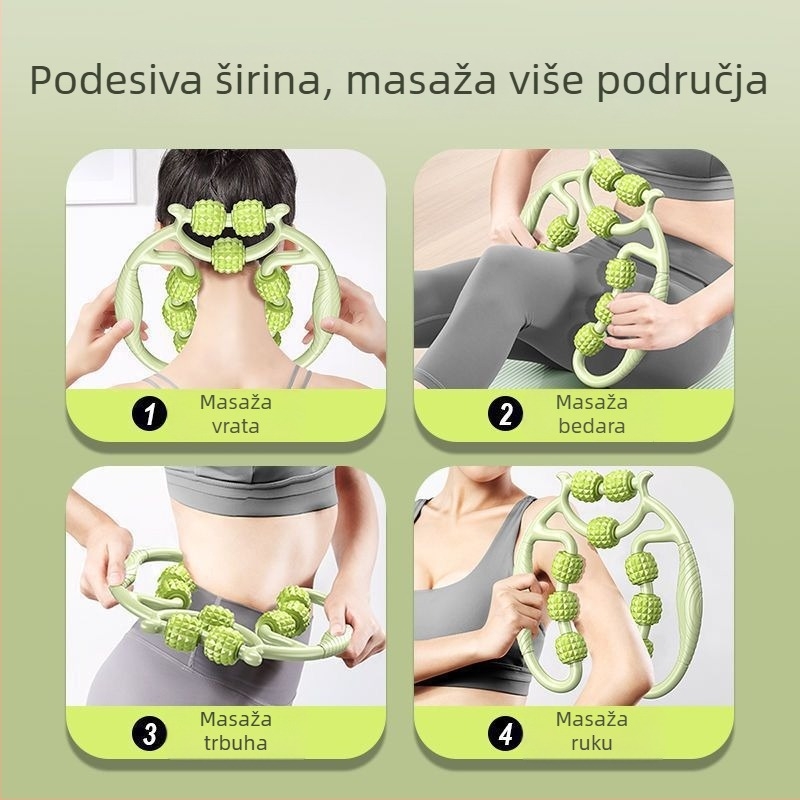 Set opreme za jogu za žene – pjenasti valjak, elastična traka za noge, kućna masažno-fitness oprema