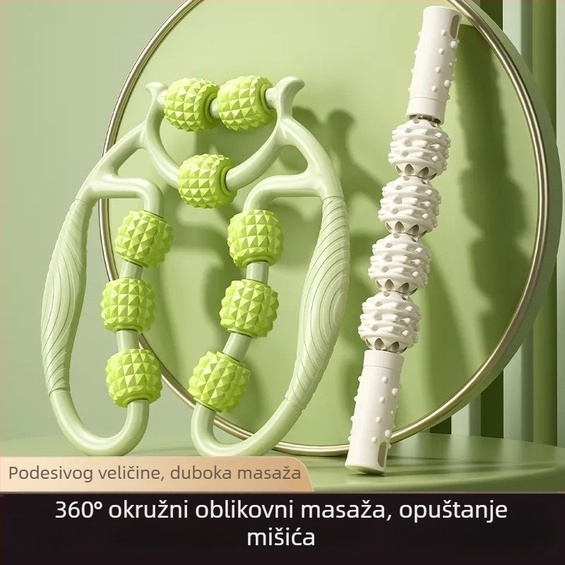 Set opreme za jogu za žene – pjenasti valjak, elastična traka za noge, kućna masažno-fitness oprema