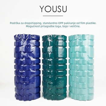 YOUSU Pomoć za jogu: Mace EVA pjena, šuplja cijev, masaža mišića i opuštanje, 3D dizajn