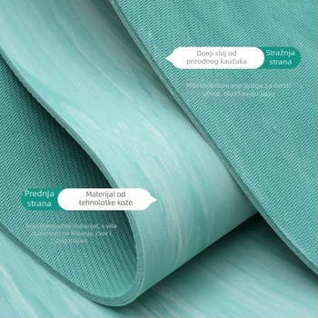 Dvoslojna gumena joga prostirka, protuklizna, otporna na trošenje, debljina 5 mm